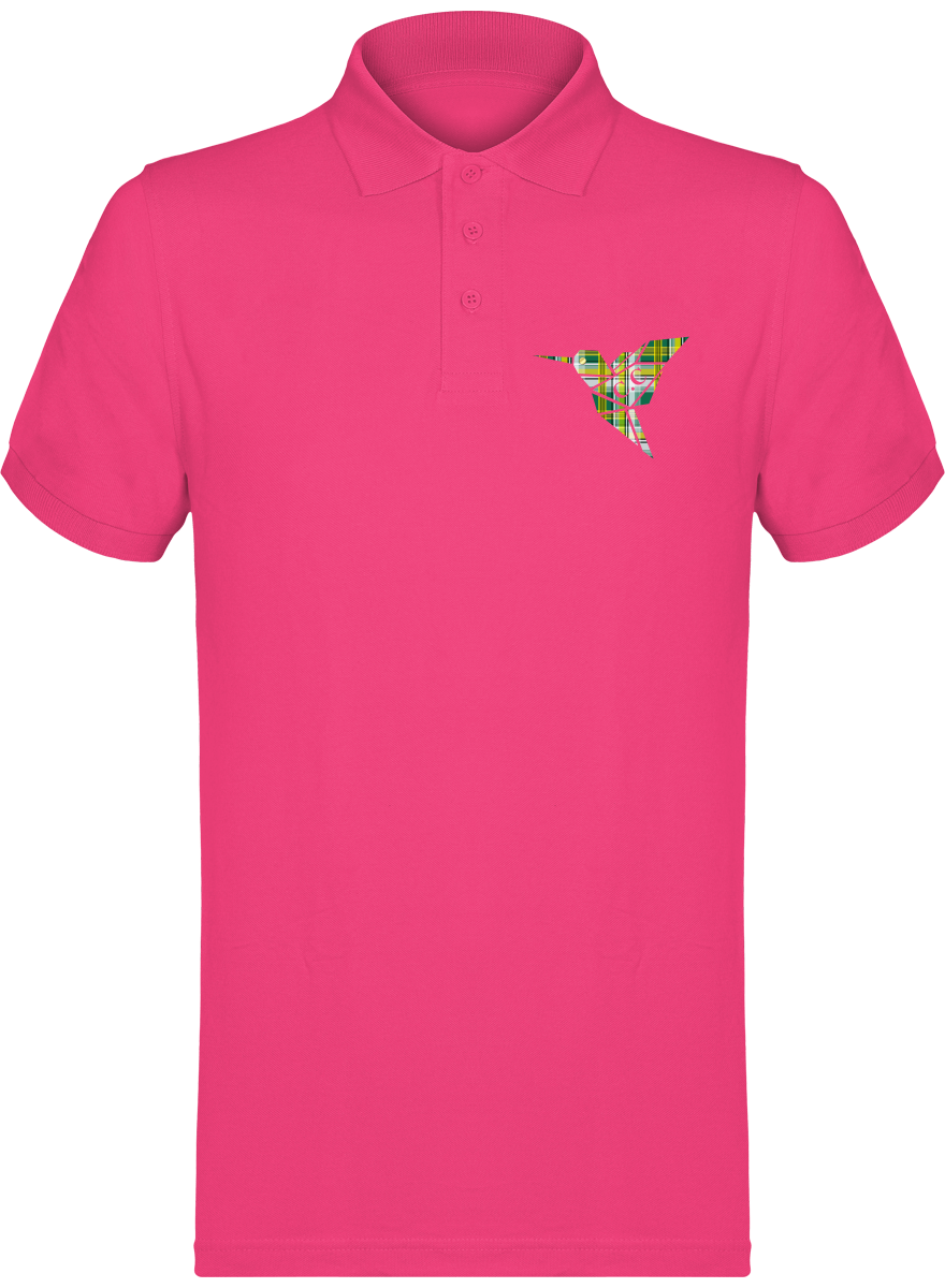 Polo unisexe Colibri Madras vert