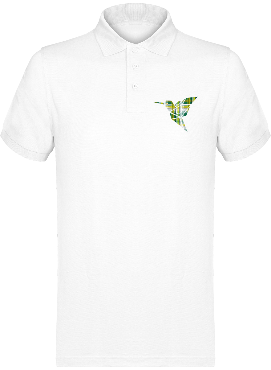 Polo unisexe Colibri Madras vert