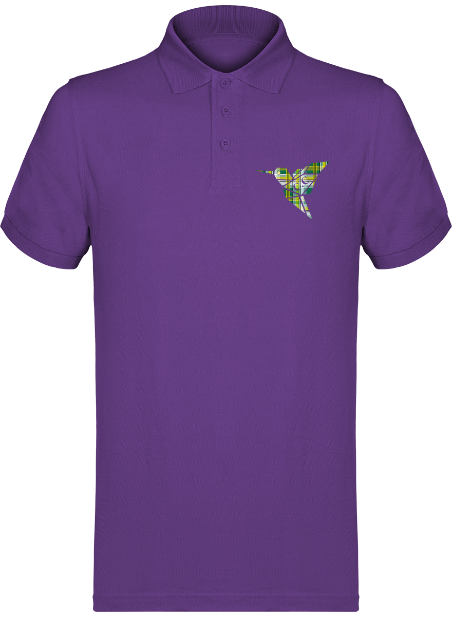 Polo unisexe Colibri Madras vert