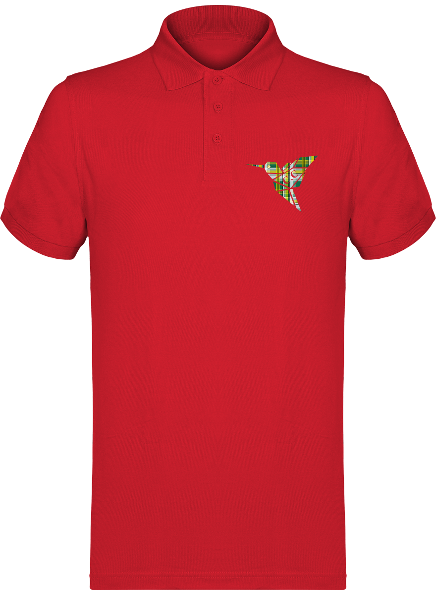 Polo unisexe Colibri Madras vert