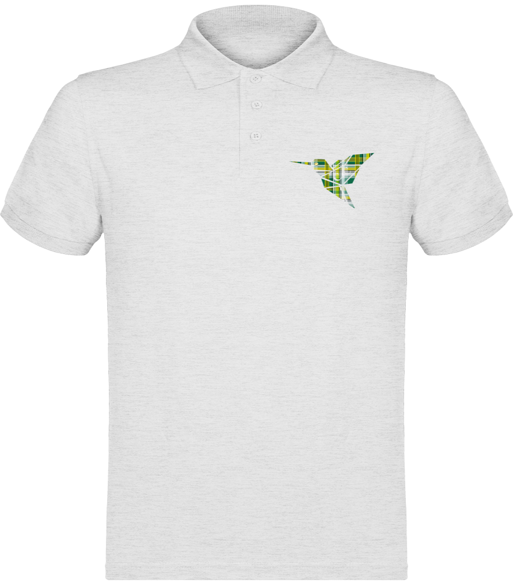 Polo unisexe Colibri Madras vert