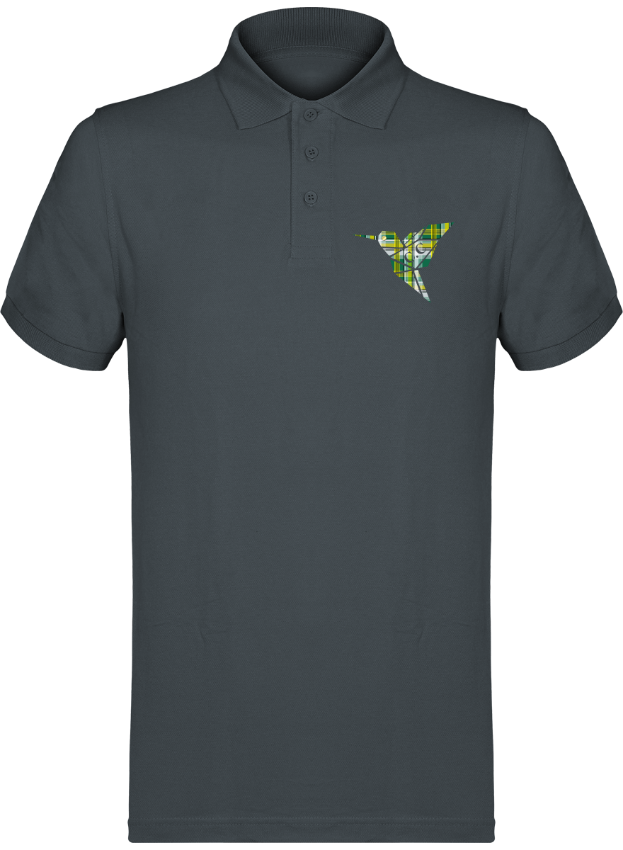 Polo unisexe Colibri Madras vert