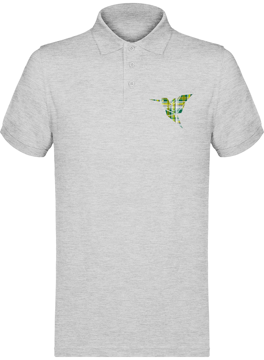 Polo unisexe Colibri Madras vert