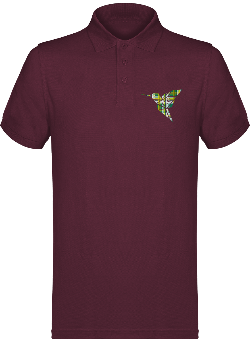 Polo unisexe Colibri Madras vert