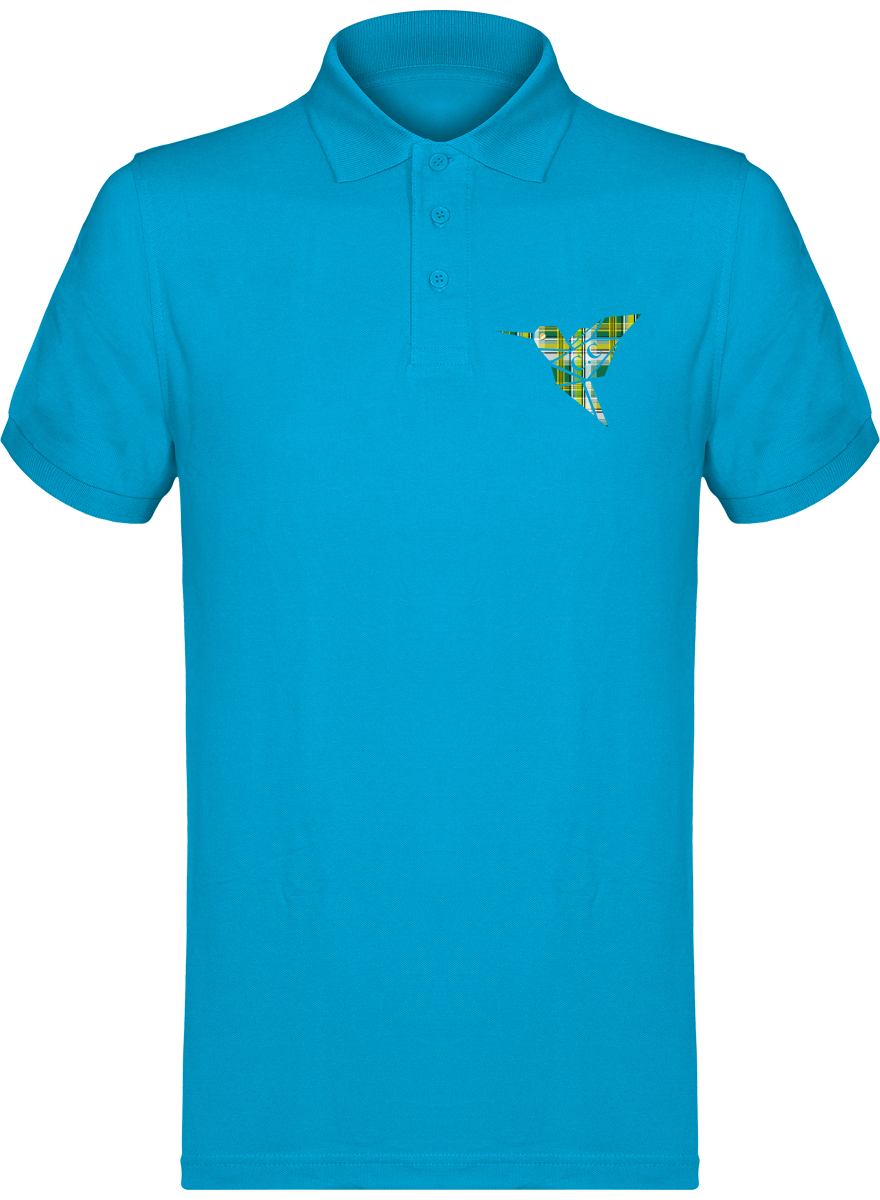 Polo unisexe Colibri Madras vert
