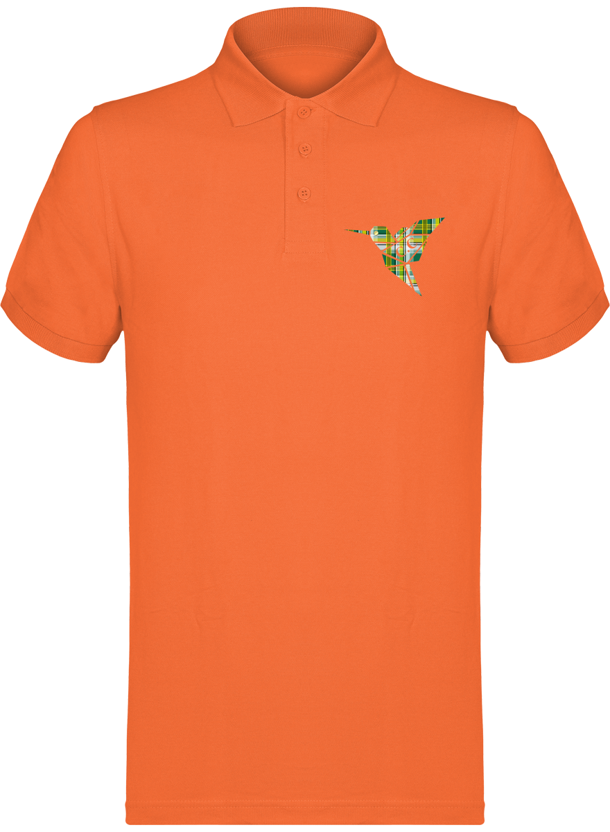 Polo unisexe Colibri Madras vert