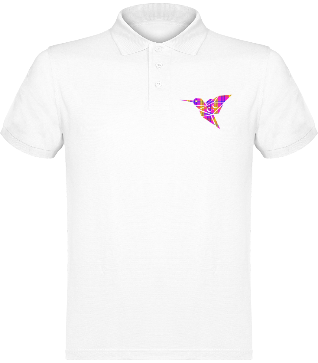 Polo unisexe Colibri Madras Violet