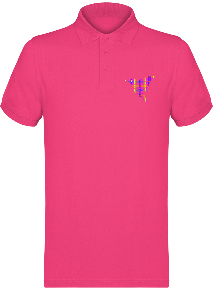 Polo unisexe Colibri Madras Violet