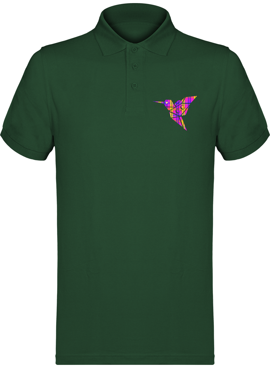 Polo unisexe Colibri Madras Violet