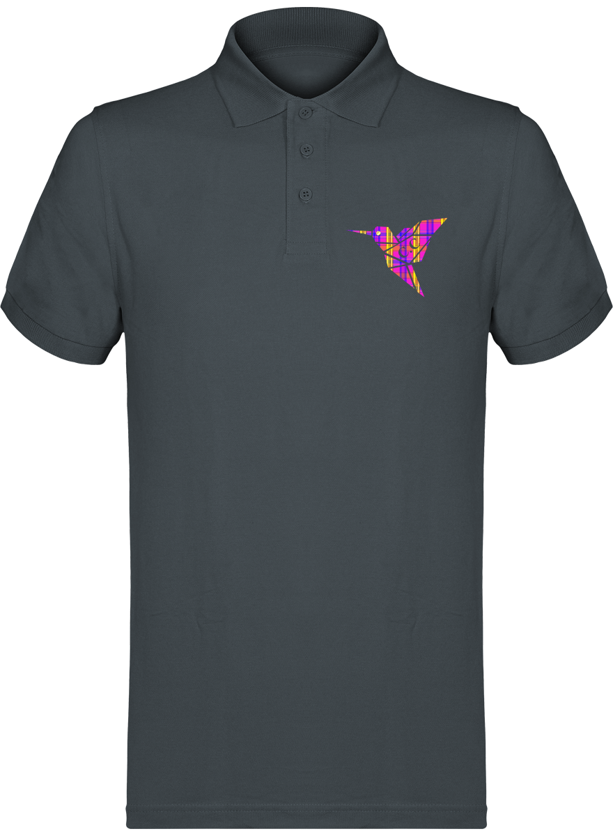 Polo unisexe Colibri Madras Violet