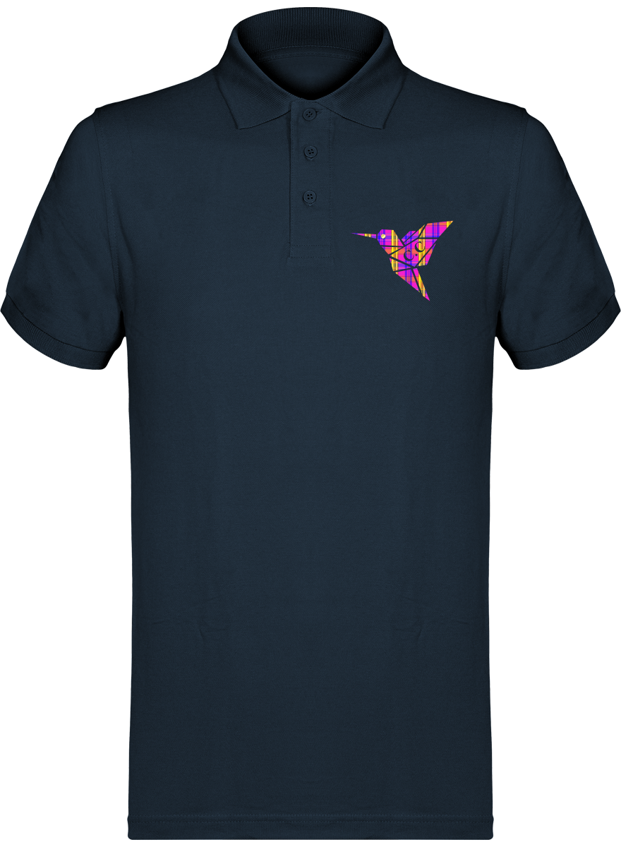 Polo unisexe Colibri Madras Violet