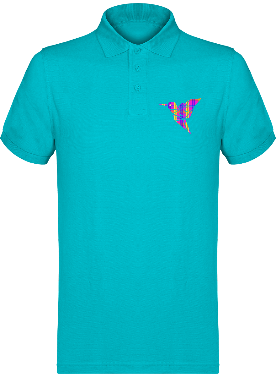 Polo unisexe Colibri Madras Violet
