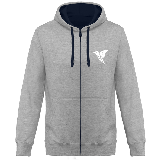 Sweat Bicolore Zippé Unisexe C.C Frozen