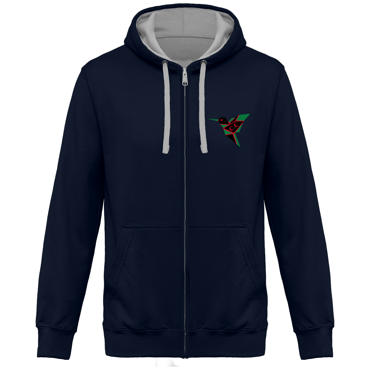 Sweat Bicolore Zippé Unisexe C.C Madasteal
