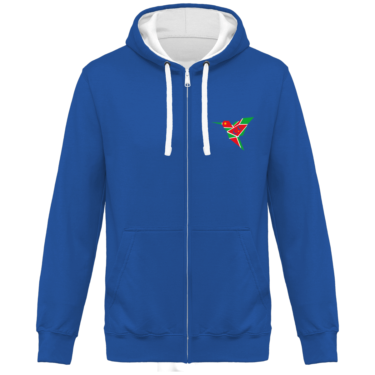 Sweat à capuche zippé Colibri création créole attitude