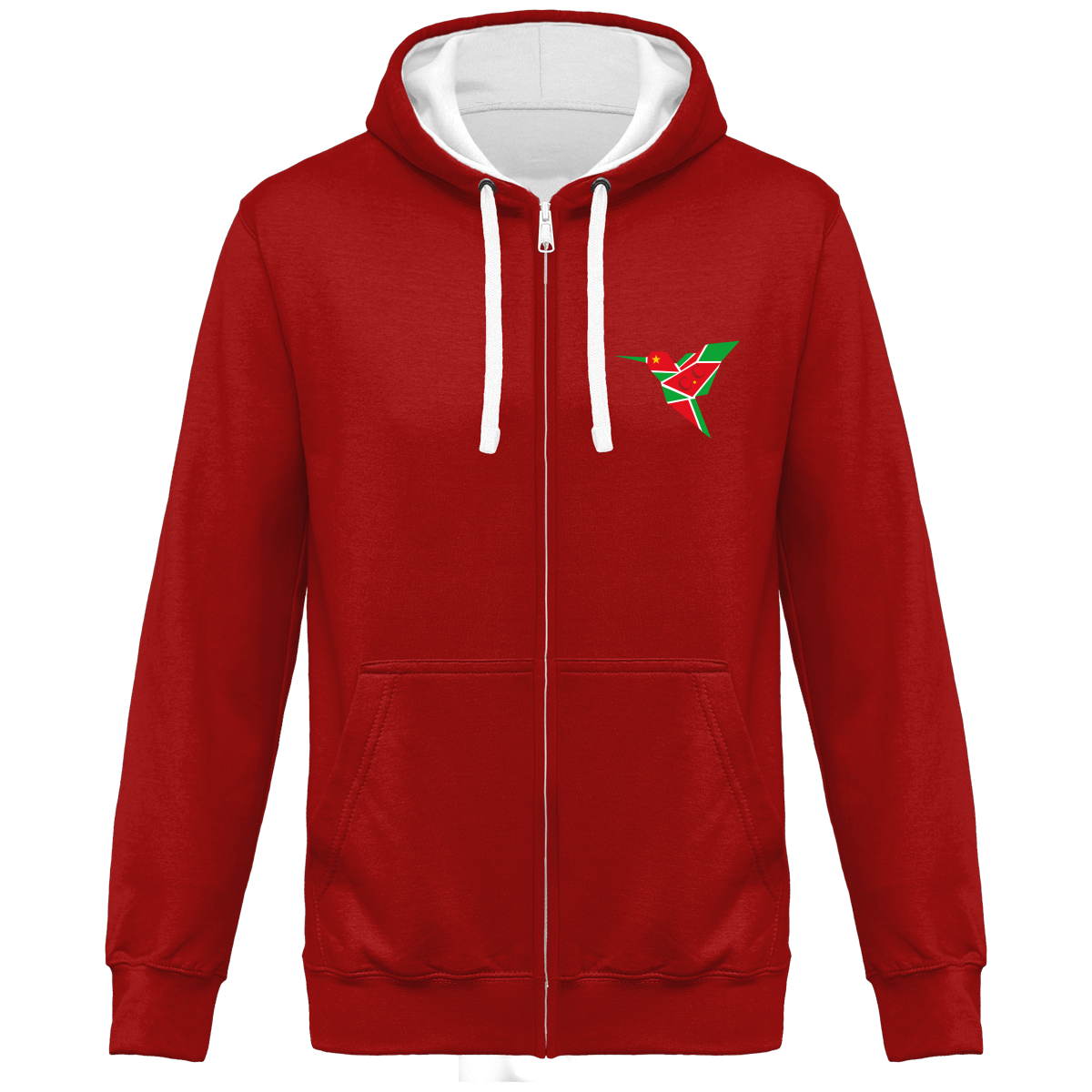 Sweat à capuche zippé Colibri création créole attitude