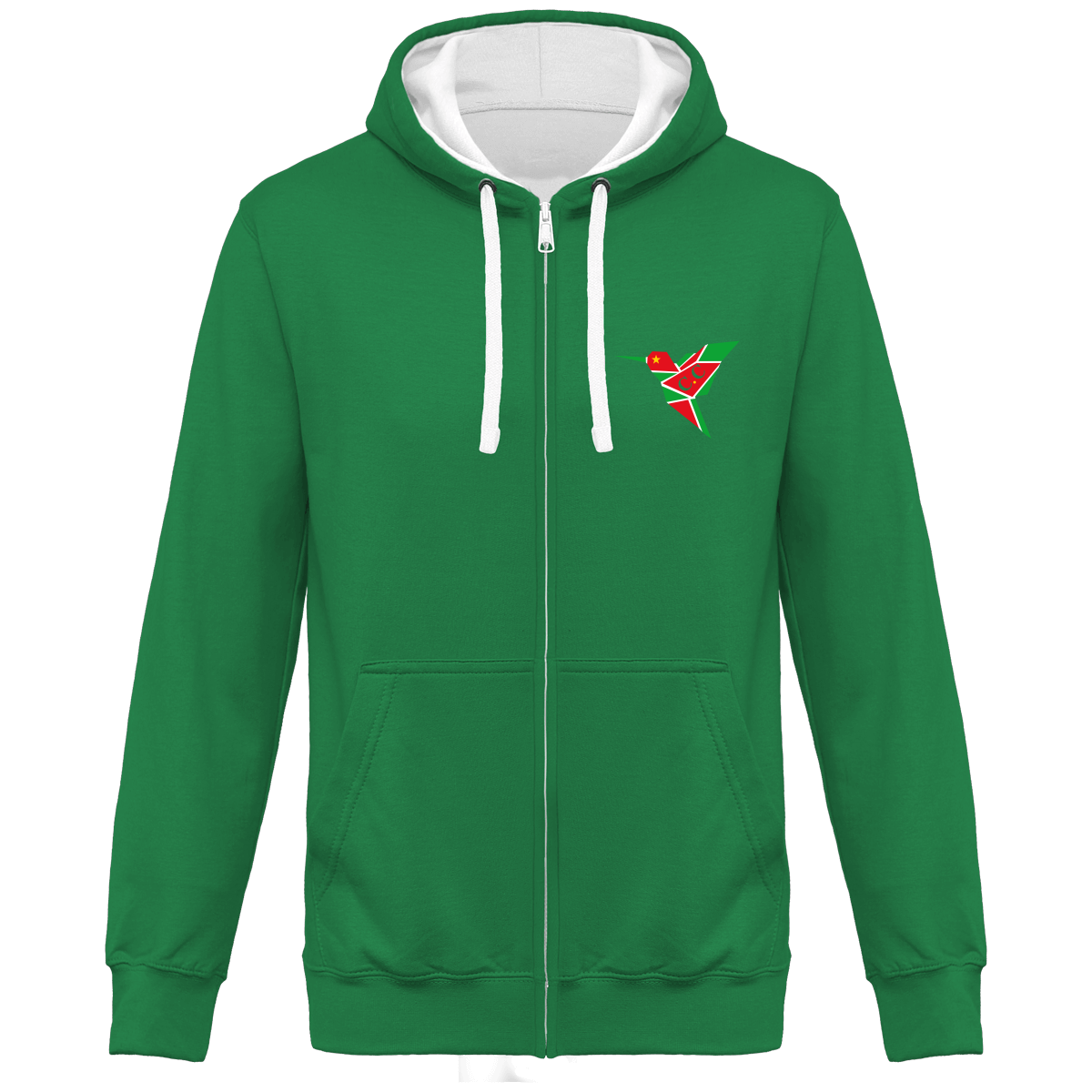 Sweat à capuche zippé Colibri création créole attitude