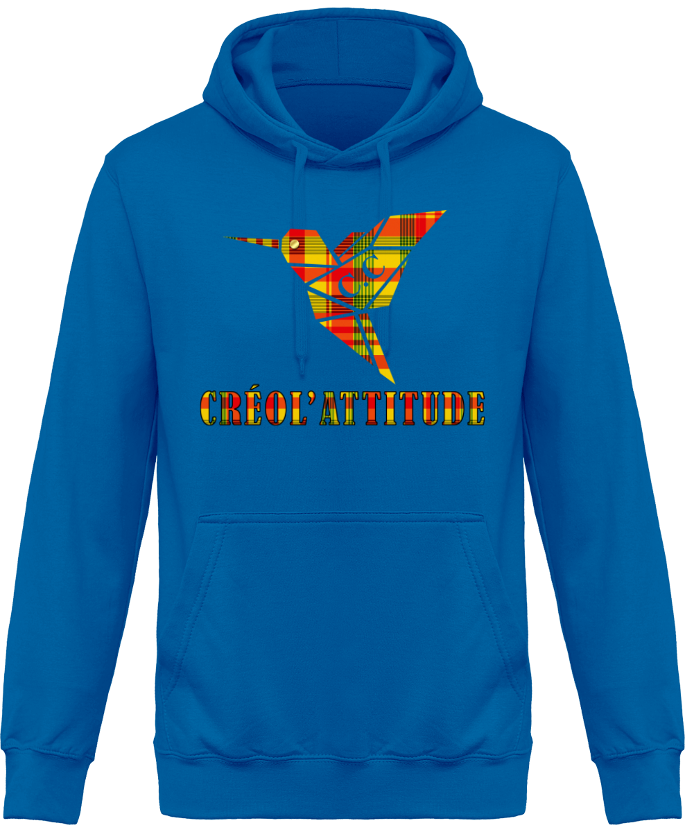 Sweat à Capuche unisexe C.C Madras Jaune Créol'Attitude