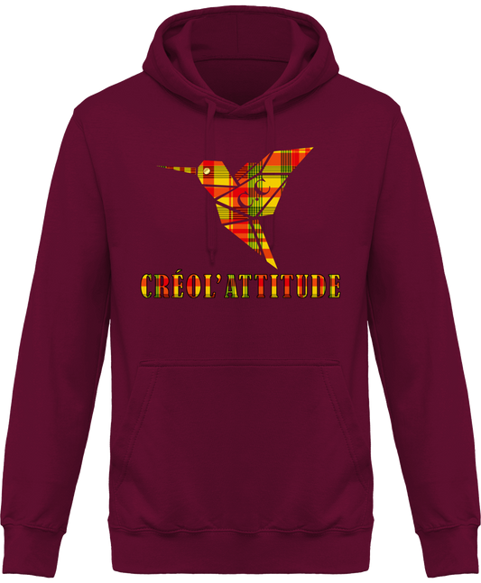 Sweat à Capuche unisexe C.C Madras Jaune Créol'Attitude