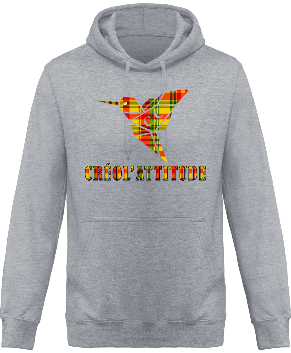 Sweat à Capuche unisexe C.C Madras Jaune Créol'Attitude