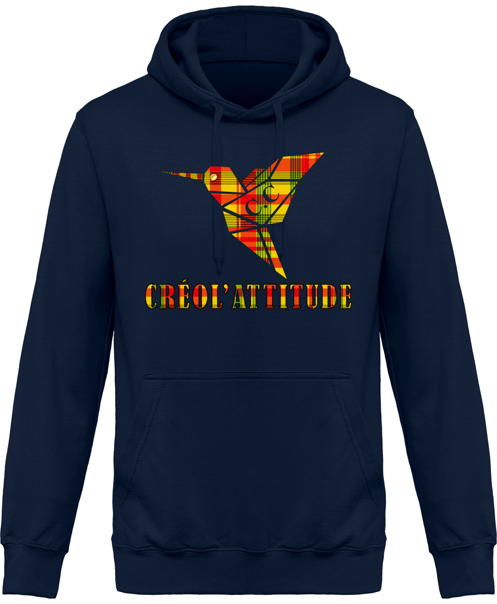 Sweat à Capuche unisexe C.C Madras Jaune Créol'Attitude
