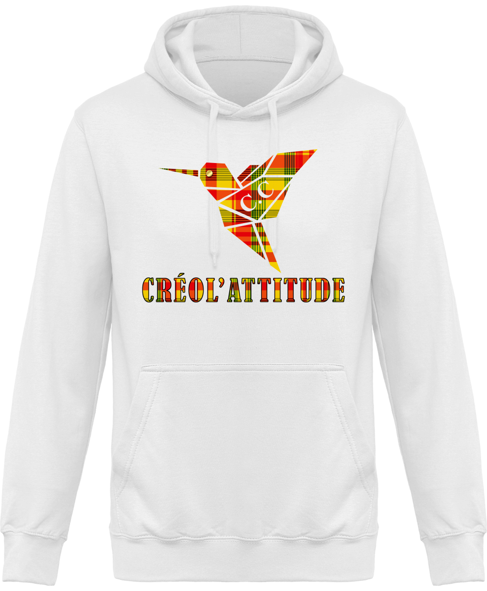 Sweat à Capuche unisexe C.C Madras Jaune Créol'Attitude