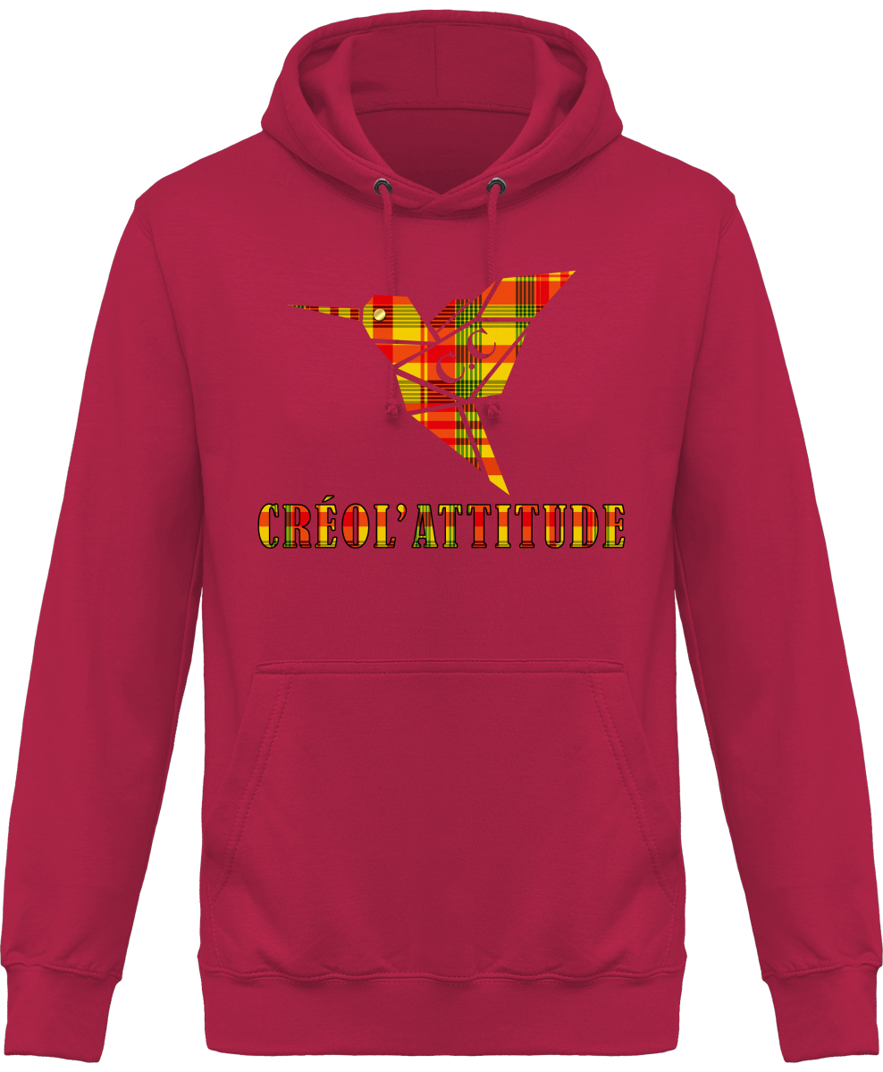 Sweat à Capuche unisexe C.C Madras Jaune Créol'Attitude