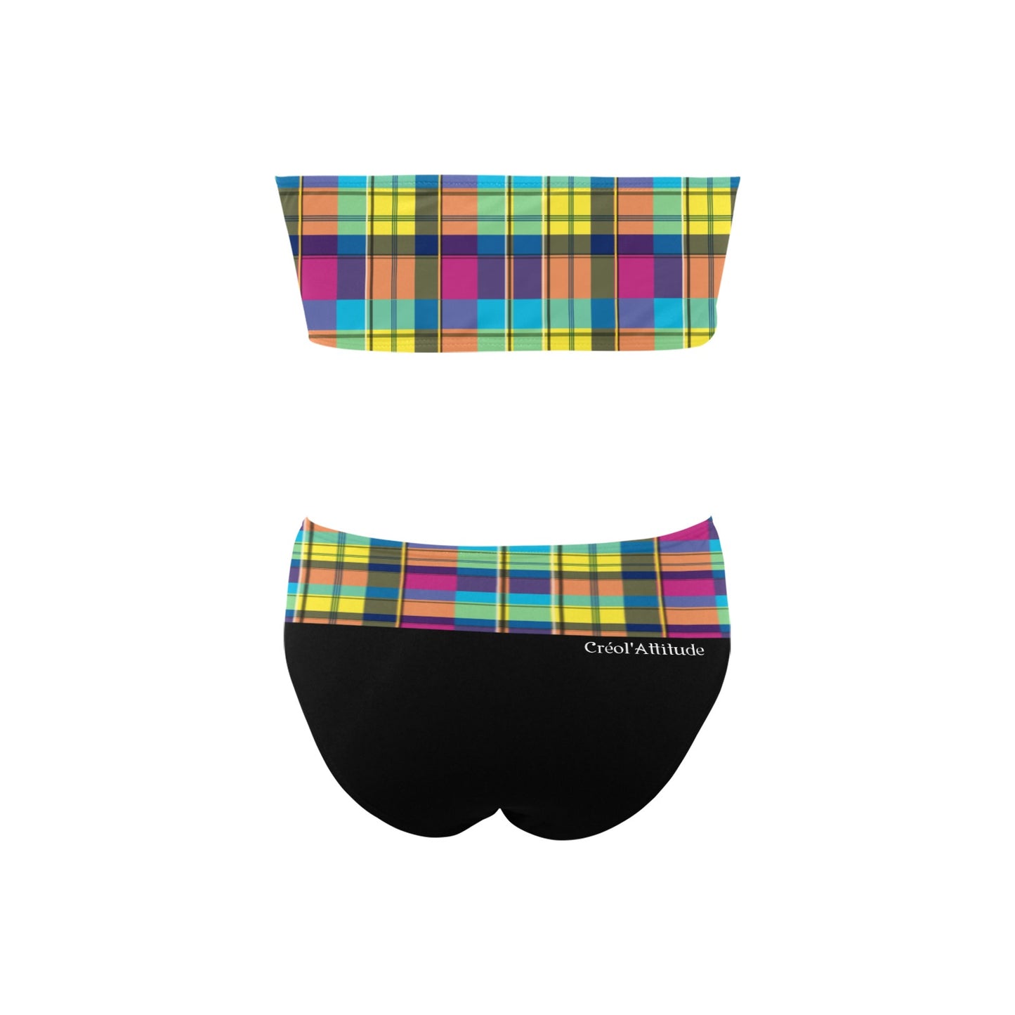 Maillot Bandeau Créole, Madras Arc-en-ciel