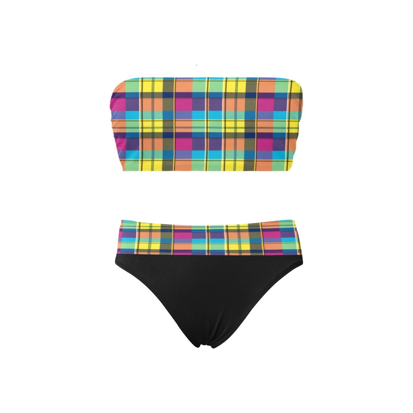 Maillot Bandeau Créole, Madras Arc-en-ciel
