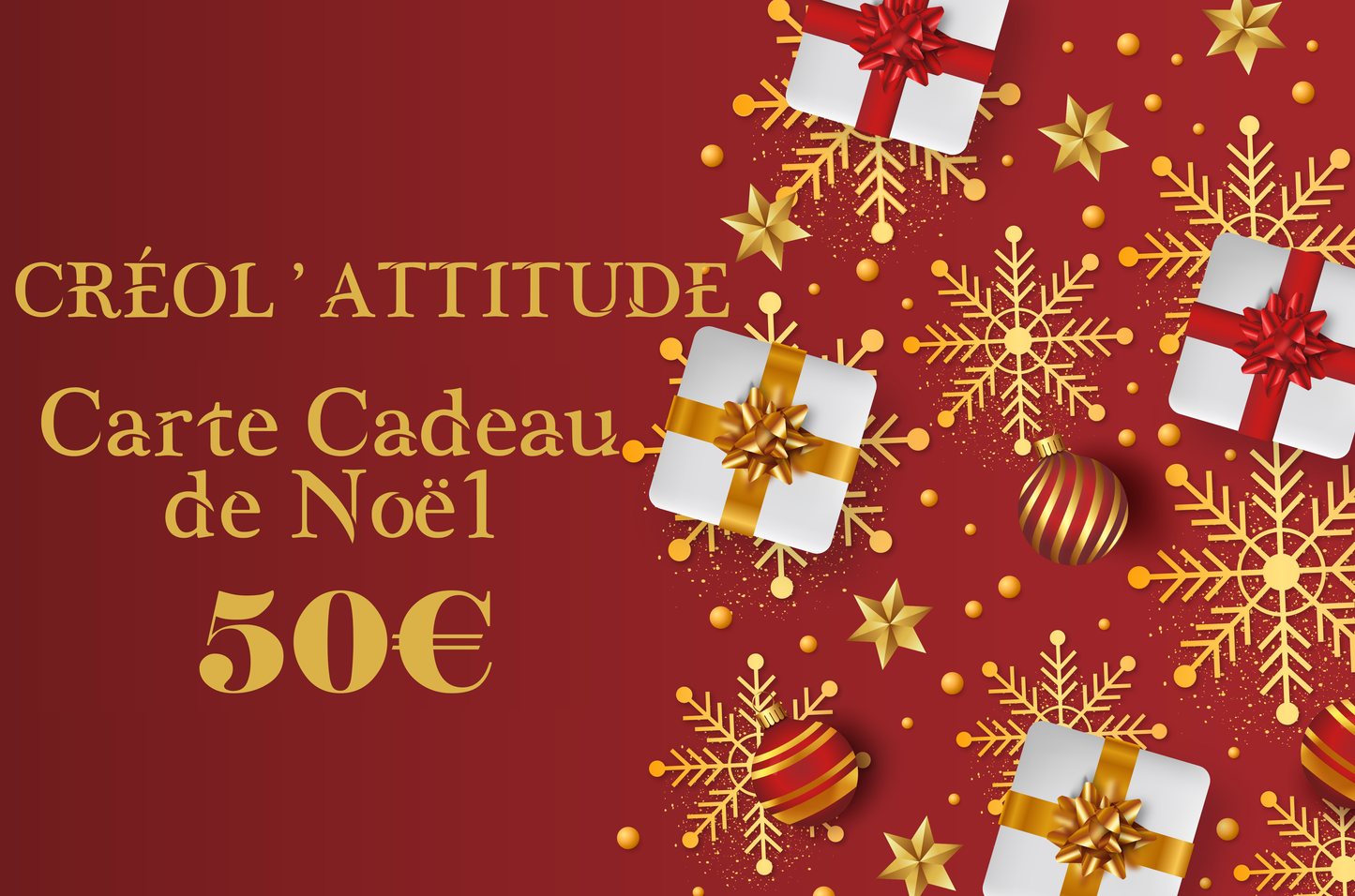 Carte cadeau Noël Créol'Attitude