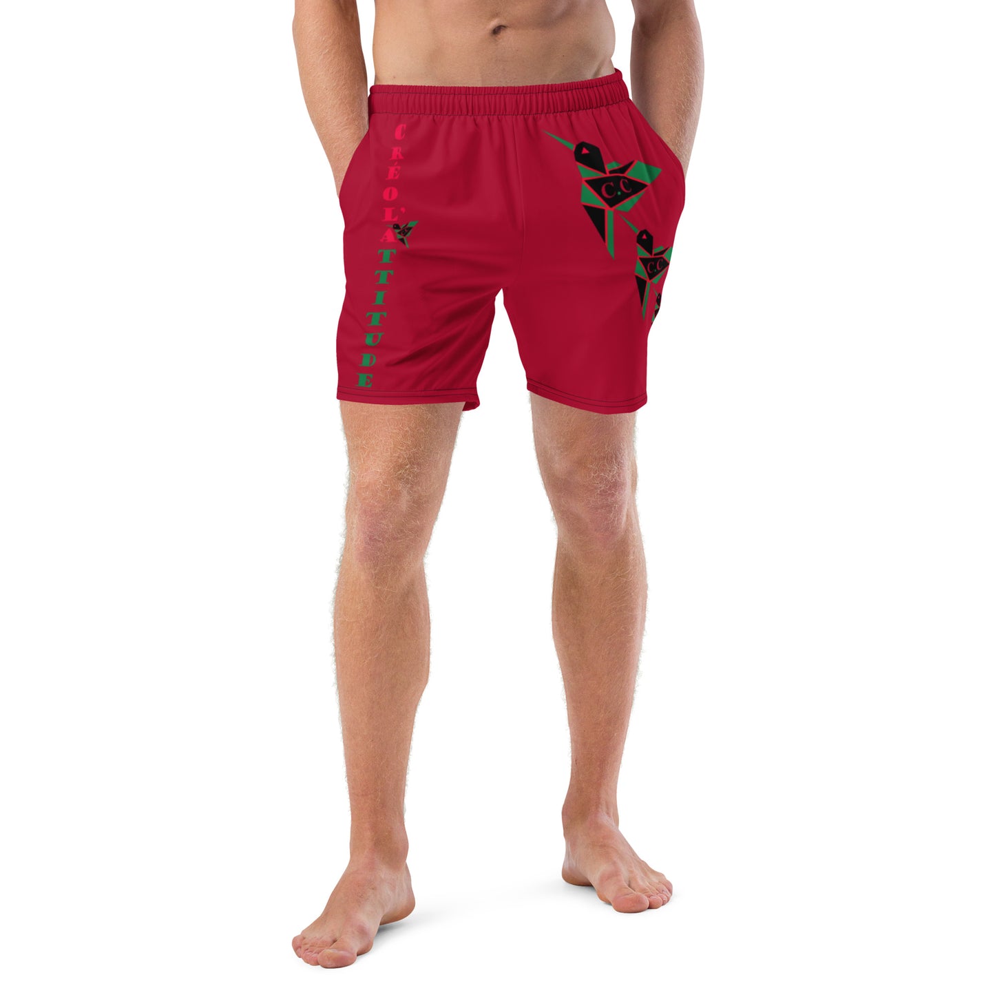 Short de bain SPF 50+ Rouge carmin C.C Madasteal