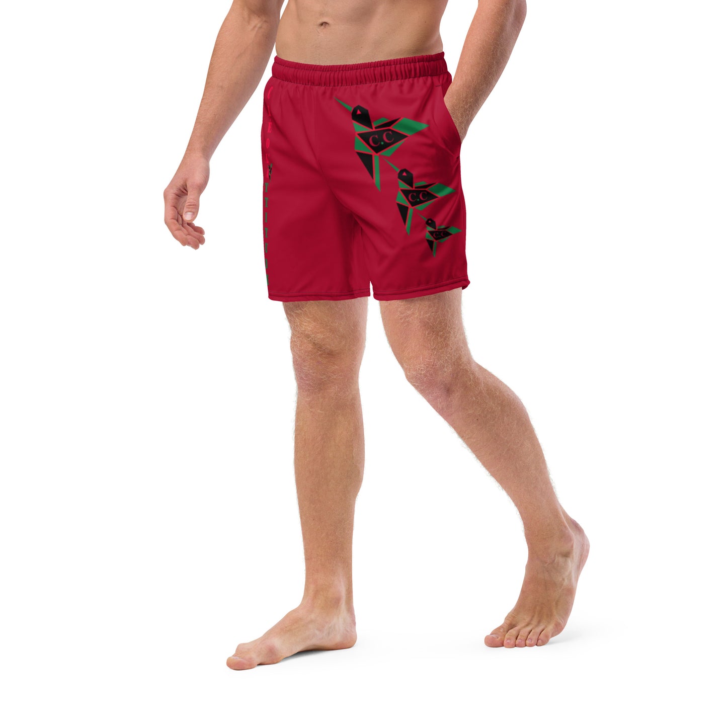 Short de bain SPF 50+ Rouge carmin C.C Madasteal