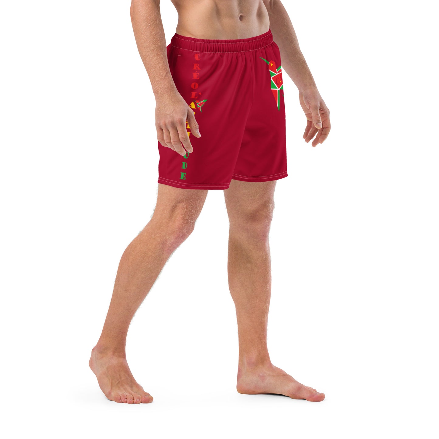 Short de bain SPF 50+ Rouge carmin C.C GwadaStyl'