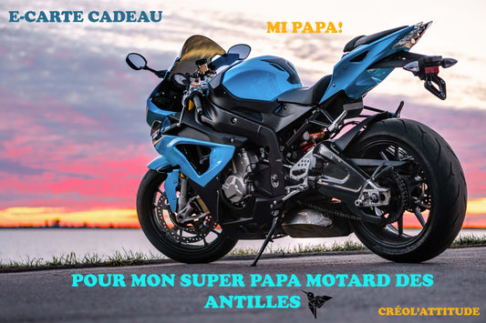 E-Carte Cadeau Fêtes des Pères Super Papa Motard