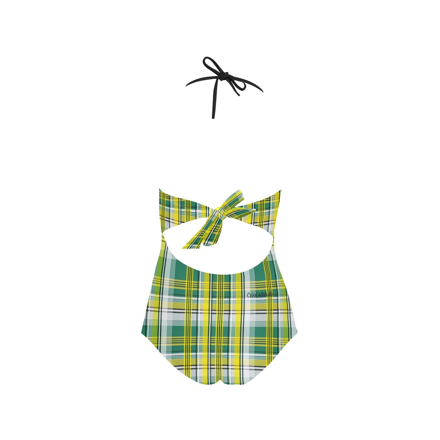 Maillot Créole à dentelle chic Madras vert