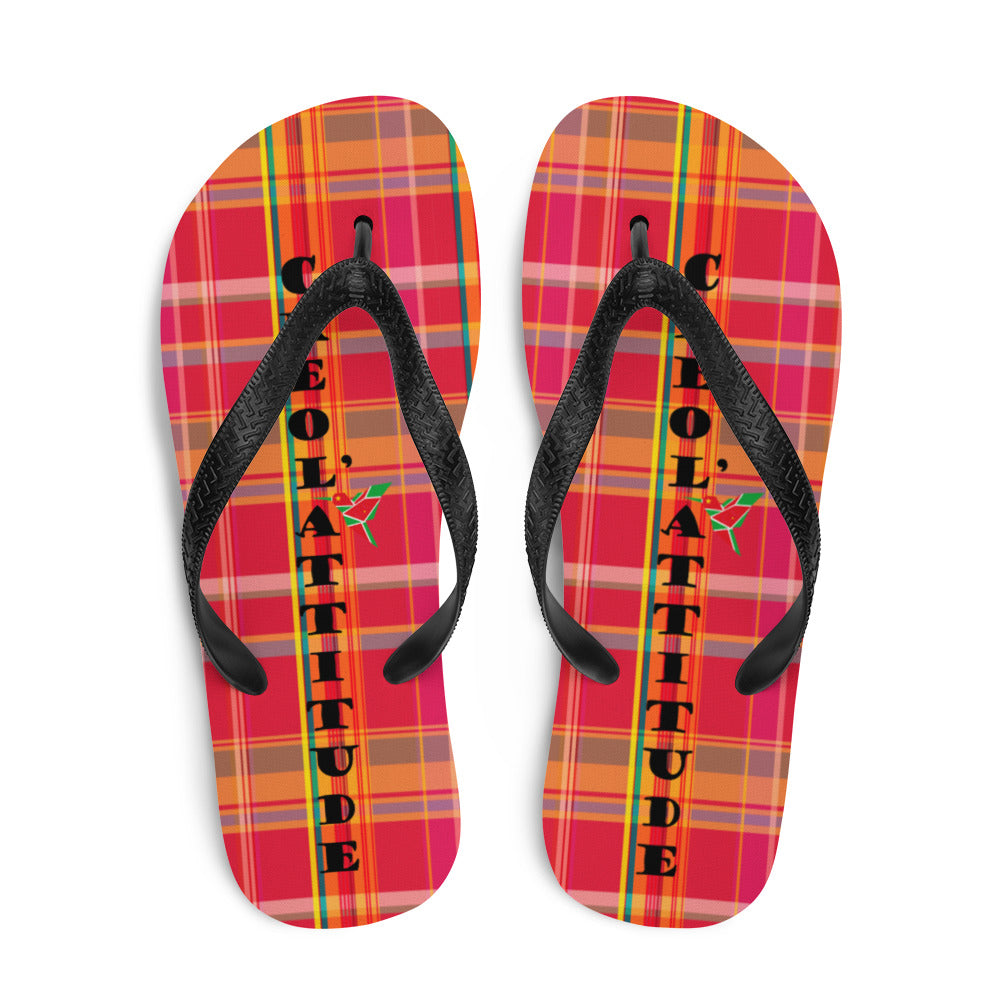 Tongs C'A Madras Rouge