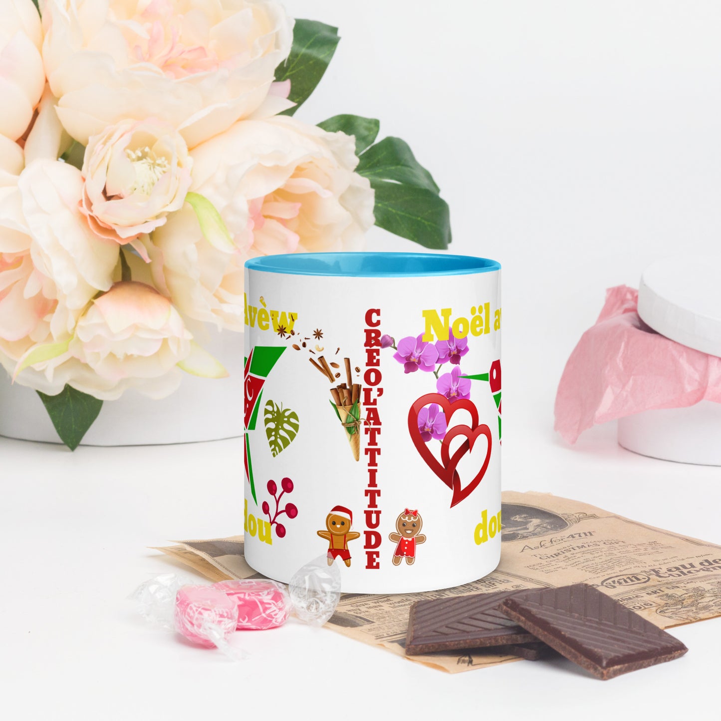 Mug Coloré Noël avec toi doudou- Nwèl Avèw doudou