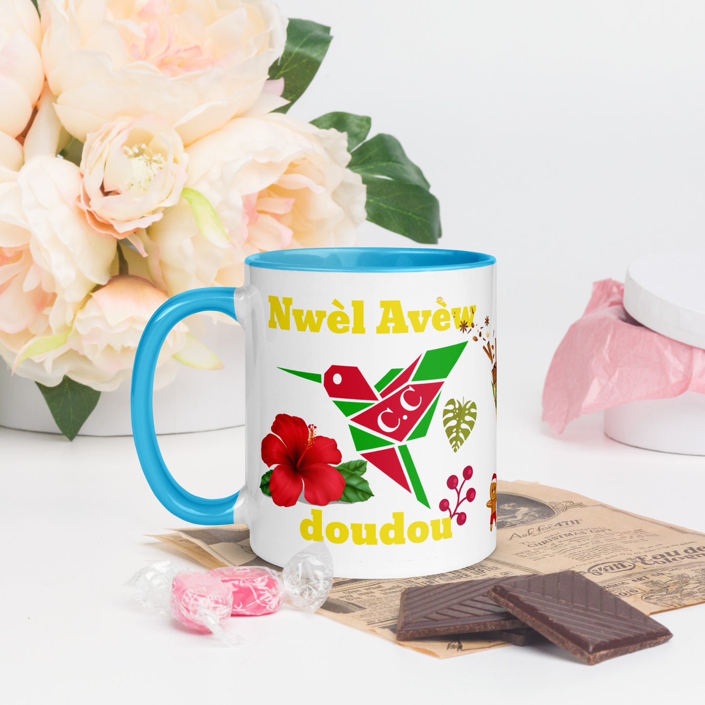 Mug Coloré Noël avec toi doudou- Nwèl Avèw doudou
