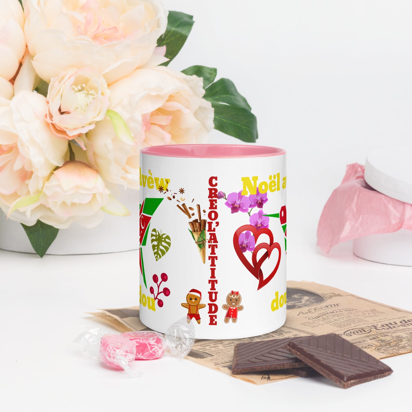 Mug Coloré Noël avec toi doudou- Nwèl Avèw doudou