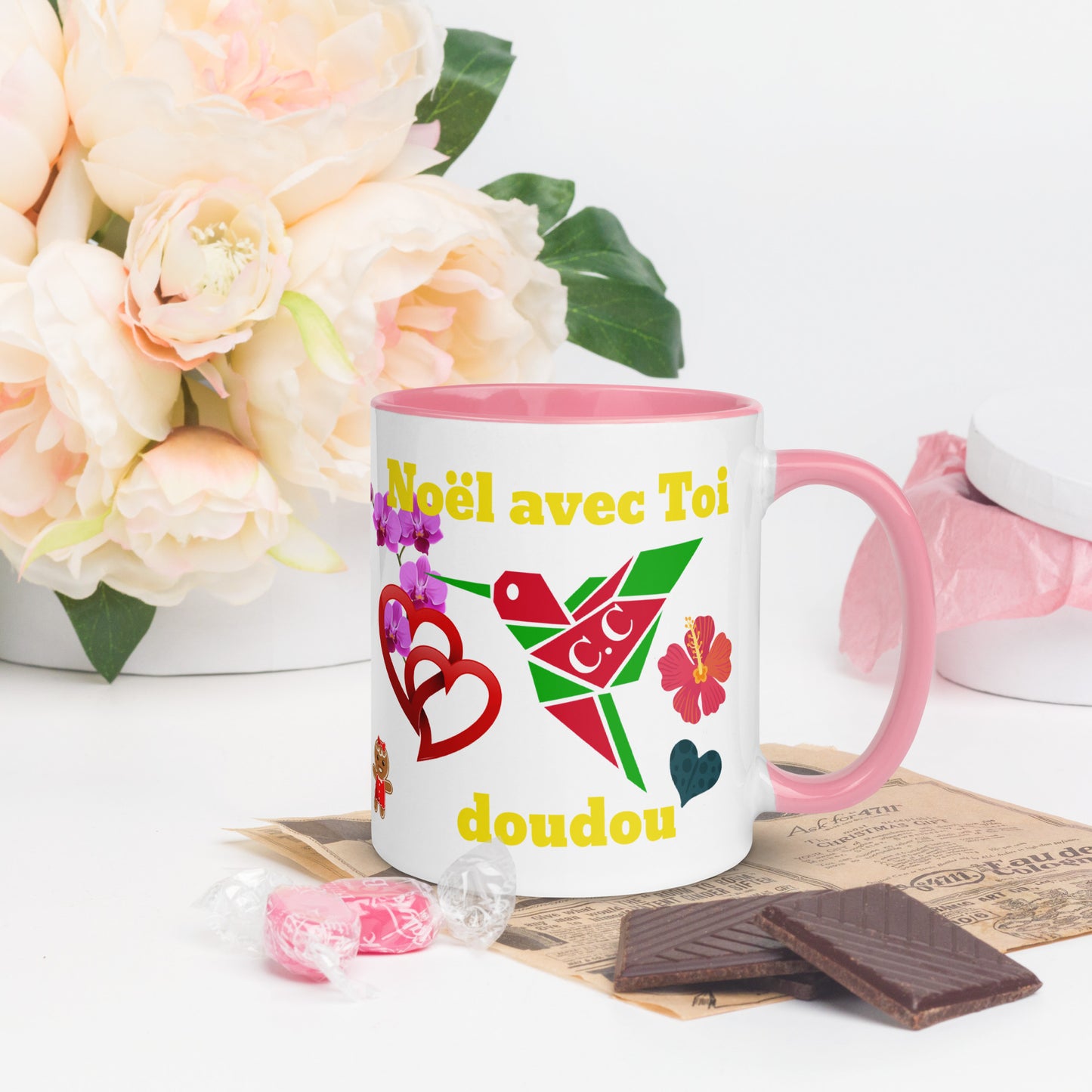 Mug Coloré Noël avec toi doudou- Nwèl Avèw doudou
