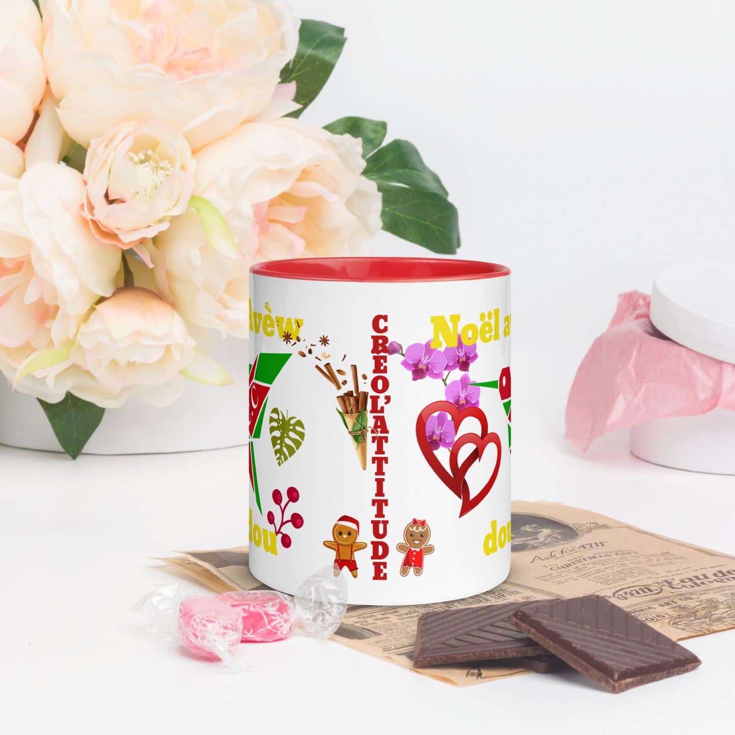 Mug Coloré Noël avec toi doudou- Nwèl Avèw doudou