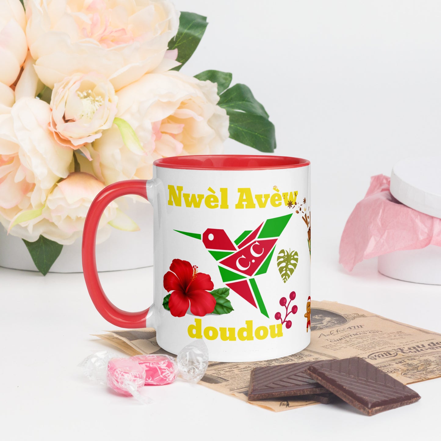 Mug Coloré Noël avec toi doudou- Nwèl Avèw doudou