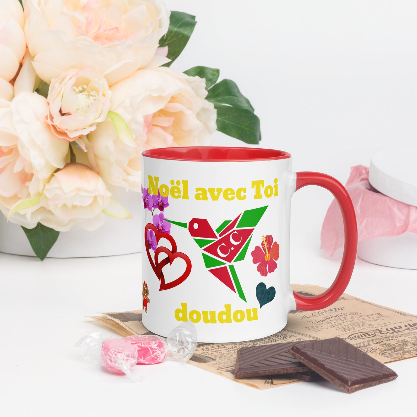 Mug Coloré Noël avec toi doudou- Nwèl Avèw doudou
