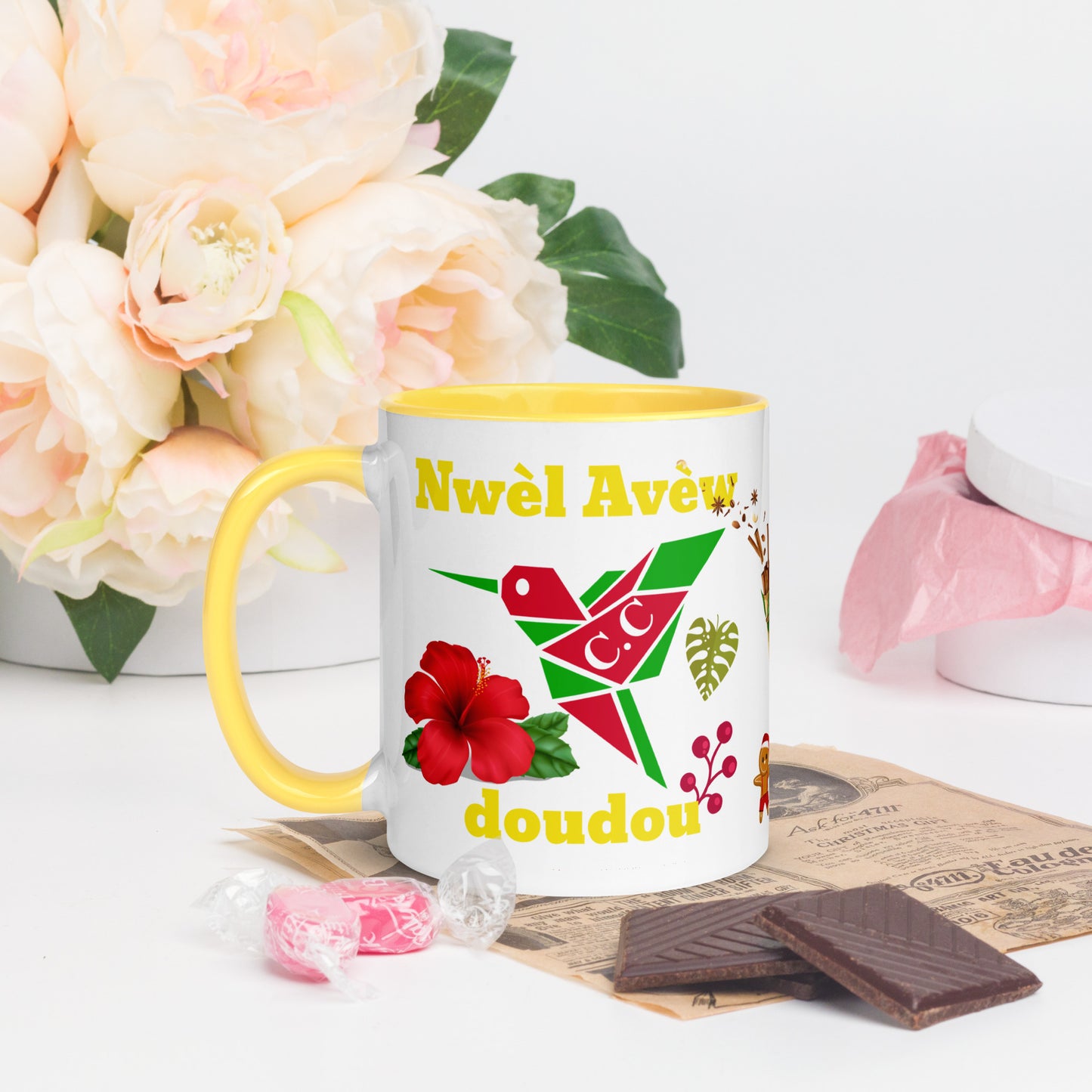 Mug Coloré Noël avec toi doudou- Nwèl Avèw doudou