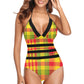 Maillot Créole à dentelle chic Madras Sunshine