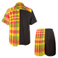 Ensemble chemise short Madras Sunshine