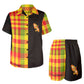 Ensemble chemise short Madras Sunshine