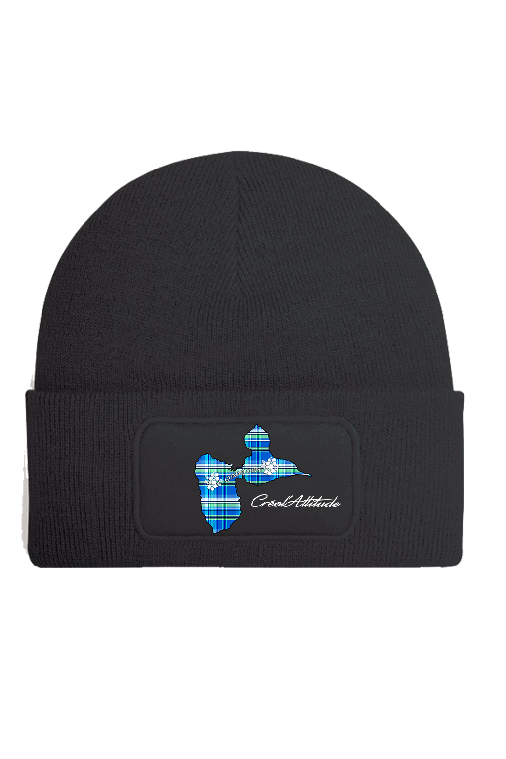 Bonnet Patch Carte Guadeloupe en Madras Créol'Attitude