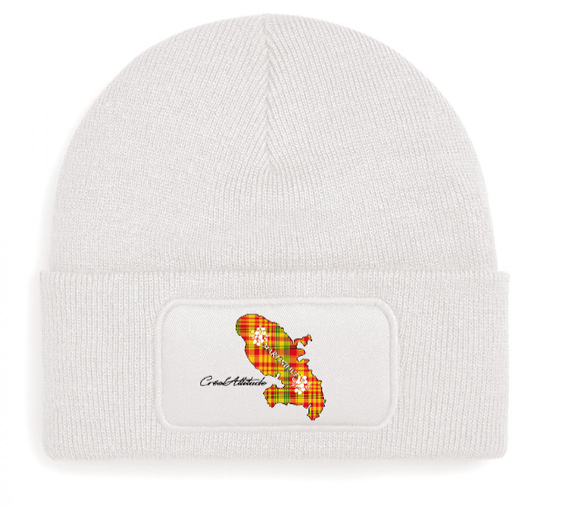 Bonnet Patch Carte Martinique en Madras Créol'Attitude