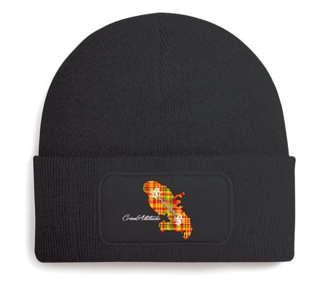 Bonnet Patch Carte Martinique en Madras Créol'Attitude